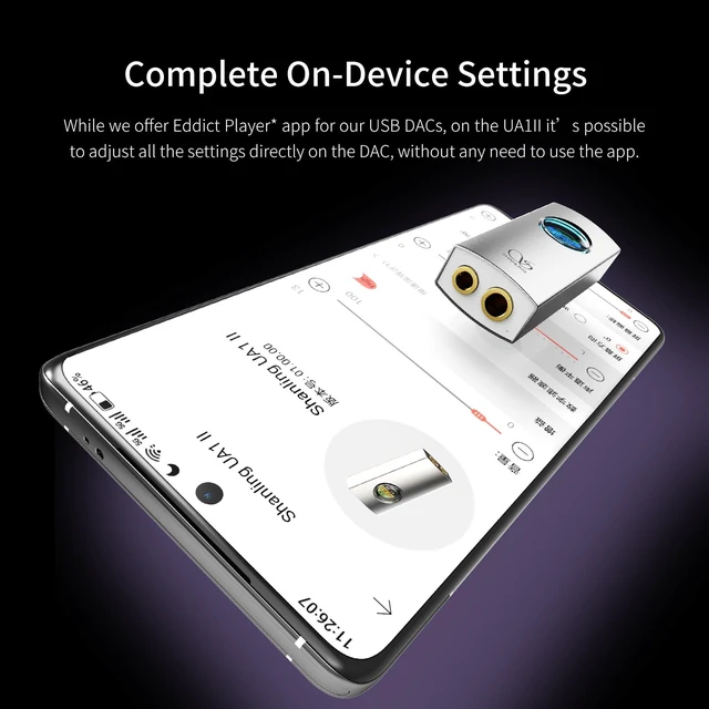 Alt view image 4 of 5 - SHANLING UA1 II Portable USB-C DAC & Headphone Amplifier Dual CS43131 Chips, 4.4mm Balanced Output, DSD512, 0.96" LCD Display, Hi-Res Audio for Smartphones, PC (Silver)