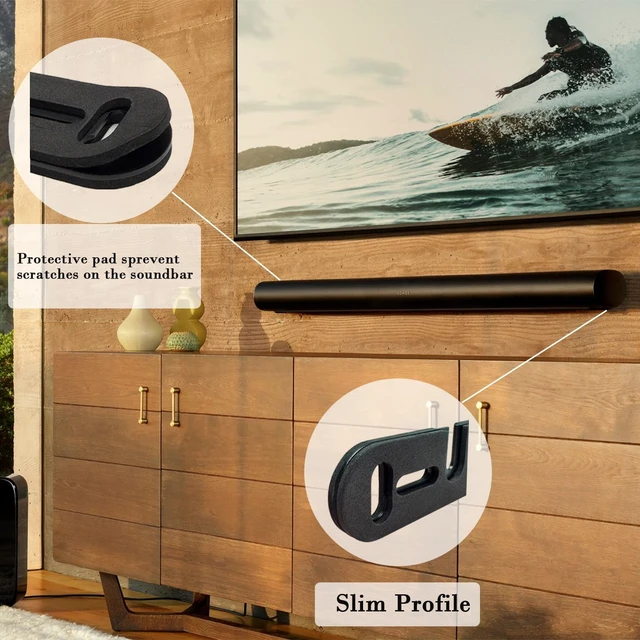 Alt view image 3 of 5 - Cinihi Wall Mount for Sonos Arc and Sonos Arc Ultra Soundbar