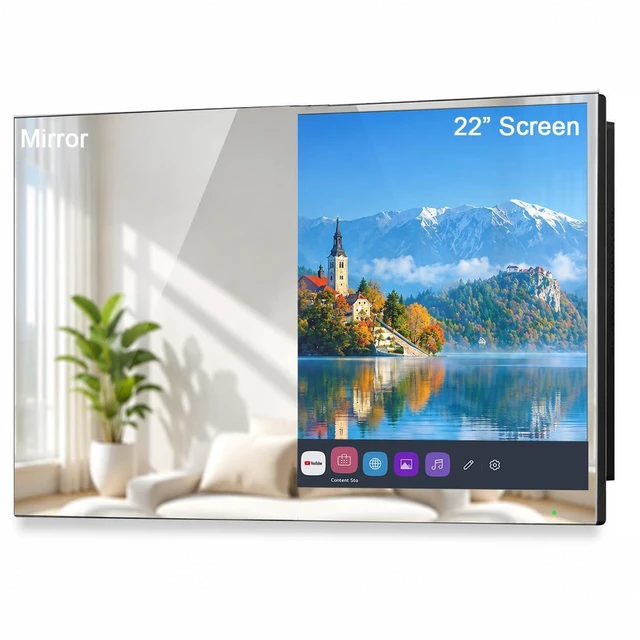 Main image of Soulaca 22 inches IP65 Waterproof Bathroom Smart Mirror TV webOS Smart TV with Built-in Voice Control Wi-Fi Bluetooth ATSC DTV Tuner Ideal for SPA & Hotel New