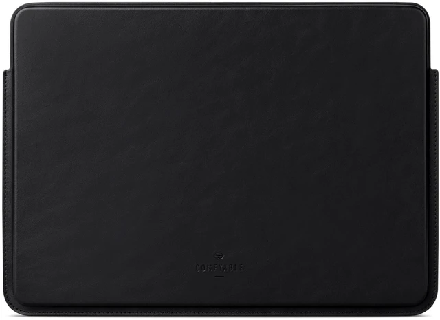 Main image of Comfyable 13 Inch Faux Leather Laptop Sleeve Case, Slim Protective Laptop Cover Compatible with MacBook Air M4 2025-2018 & MacBook Pro M2 2022 M1 2020-2016, Black
