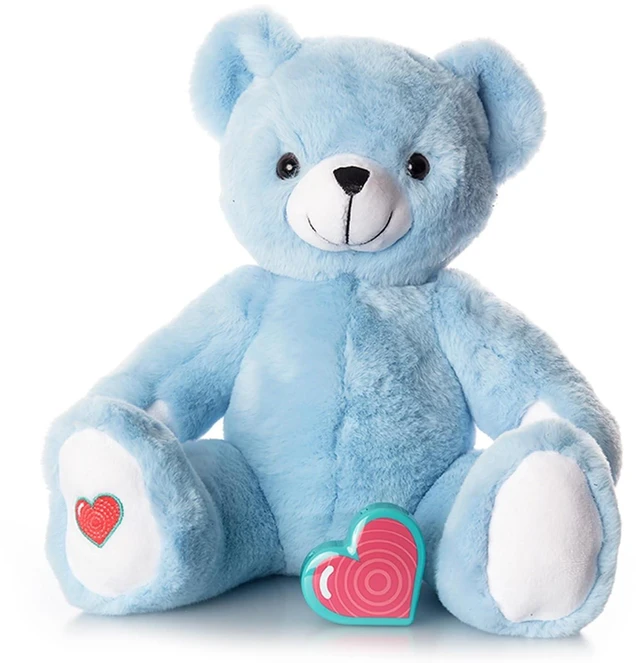 Main image of My Babys Heartbeat Bear, 20 Second Re-Recordable Digital Voice Recorder Plush Keepsake for Babys Heartbeat Memory, Pregnancy Keepsake (Not a Medical Device), Blue