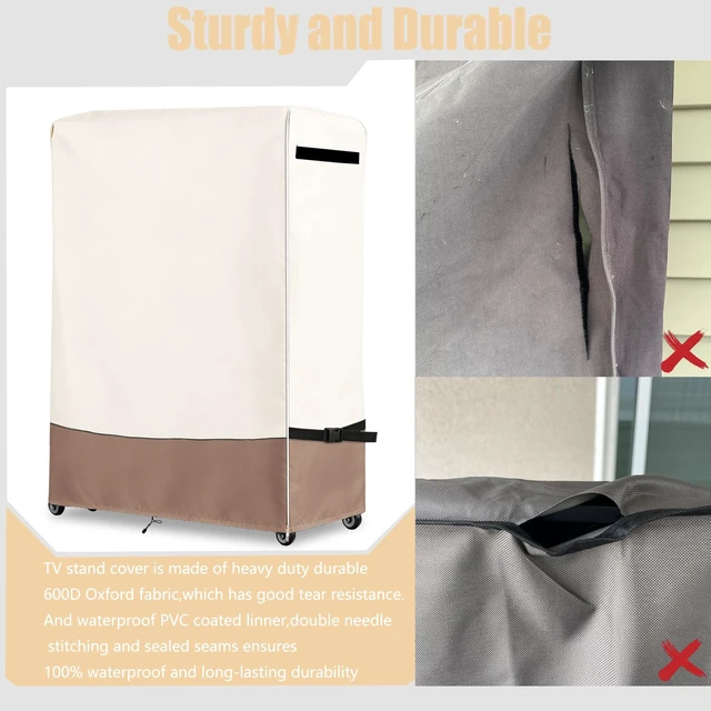 Alt view image 4 of 5 - Weatherproof 50-55Inch Outdoor TV Stand Cover for Rolling/Mobile Stand