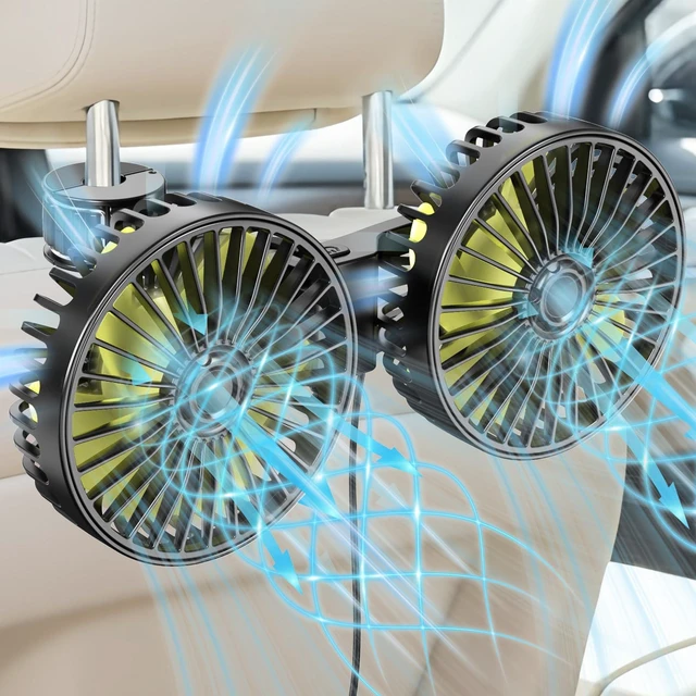 Main image of Car Backseat Fans for Backseat Kids, Usb Car Headrest Fan for Car Back Seat