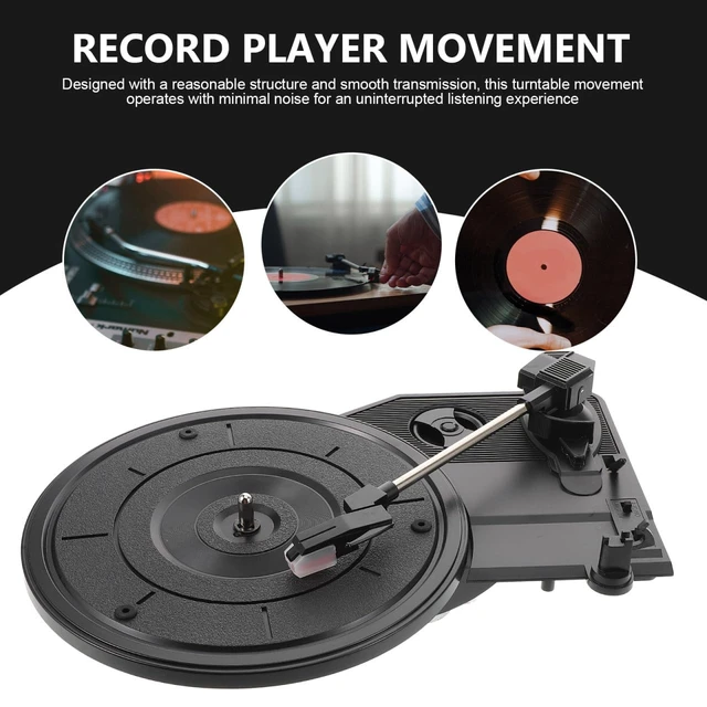 Alt view image 2 of 5 - Toddmomy Gramophone Movement Vintage Record Player Turntable with Built-in Speakers Low Noise Playback Retro Vinyl Record Player for Home Decor and Music Lovers