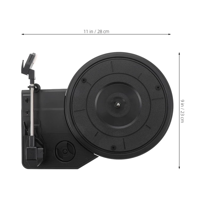 Alt view image 4 of 5 - Toddmomy Gramophone Movement Vintage Record Player Turntable with Built-in Speakers Low Noise Playback Retro Vinyl Record Player for Home Decor and Music Lovers