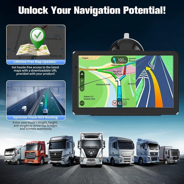 Alt view image 4 of 5 - AXIOVINEX GPS Navigator for Car and Truck, 7 Inch Touchscreen, 2026 North America Maps, Voice Guidance, Speed Limit Warning, USB Connectivity