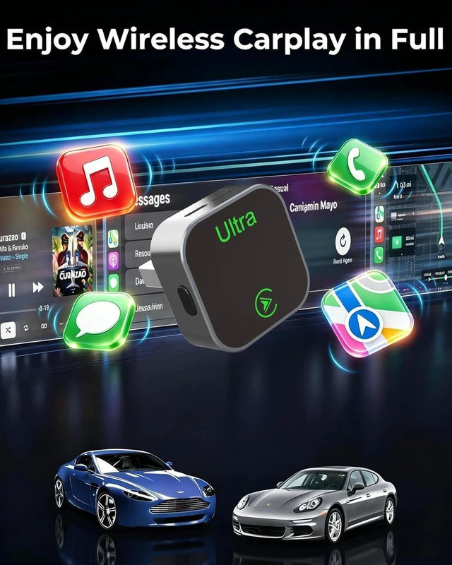 Alt view image 5 of 5 - Wireless CarPlay Android Auto Adapter Plug and Play AI Box for Factory Wired