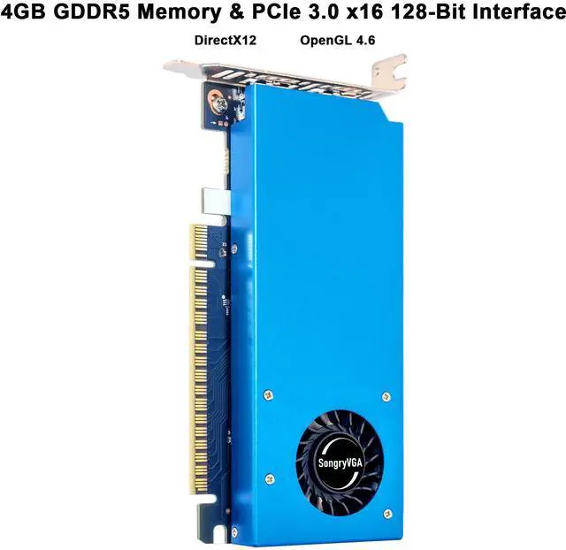 Alt view image 5 of 6 - SongryVGA GTX 1650 4GB Low Profile Graphics Card,GDDR5 128-bit PCIe 3.0 Dual HDMI Output Ports for SFF/Thin ITX/HTPC PC