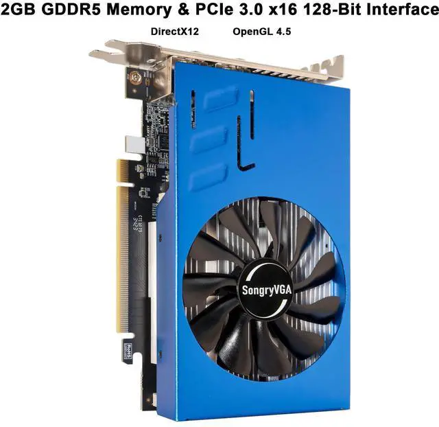 Alt view image 5 of 7 - SongryVGA R7 350 2GB Multi Monitor Graphics Card GDDR5 HDMI x6 PCIe 3.0 Dual Slot Design Display Splitting for Stock Trading, Surveillance, Digital Signage, 6-Screen Support