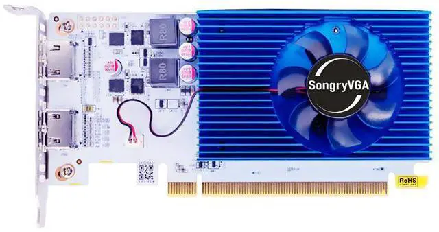Alt view image 5 of 6 - SongryVGA R5 230 2GB Low Profile Graphic Card GDDR3 Video Card Dual HDMI 1080P Output for SFF Thin ITX HTPC PC Plug-and-Play Compatible with Windows 10 and Linux