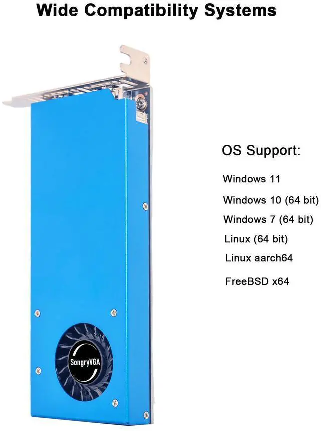 Alt view image 6 of 7 - SongryVGA GTX 1650 4GB Low Profile Graphics Card,GDDR5 128-bit PCIe 3.0,HDMI & DisplayPort for SFF/Thin ITX/HTPC PC