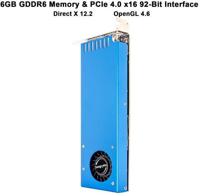 Alt view image 5 of 6 - SongryVGA RTX 3050 6GB Low Profile Graphics Card,GDDR6 92-bit PCIe 4.0 x16 HDMIx2 Outputs Compatible with SFF/Thin ITX/HTPC PC