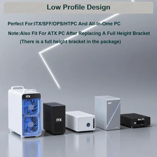 Alt view image 4 of 6 - SongryVGA RTX 3050 6GB Low Profile Graphics Card,GDDR6 92-bit PCIe 4.0 x16 HDMIx2 Outputs Compatible with SFF/Thin ITX/HTPC PC