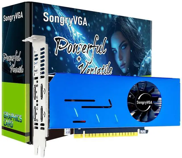 Main image of SongryVGA GT 730 2GB Multi Monitors Graphics Card,4 HDMI GDDR3 64-bit,Dual Slot,for Stock Trading,Surveillance,and Projection