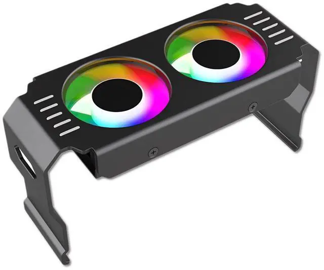 Main image of Memory RAM Cooler ARGB Fans, RAM Cooler, ARGB RAM Radiator Computer Memory Module Heat Sink PWM Temperature Control Fan for DDR DDR2 DDR3 DDR4 DDR5 (Black)