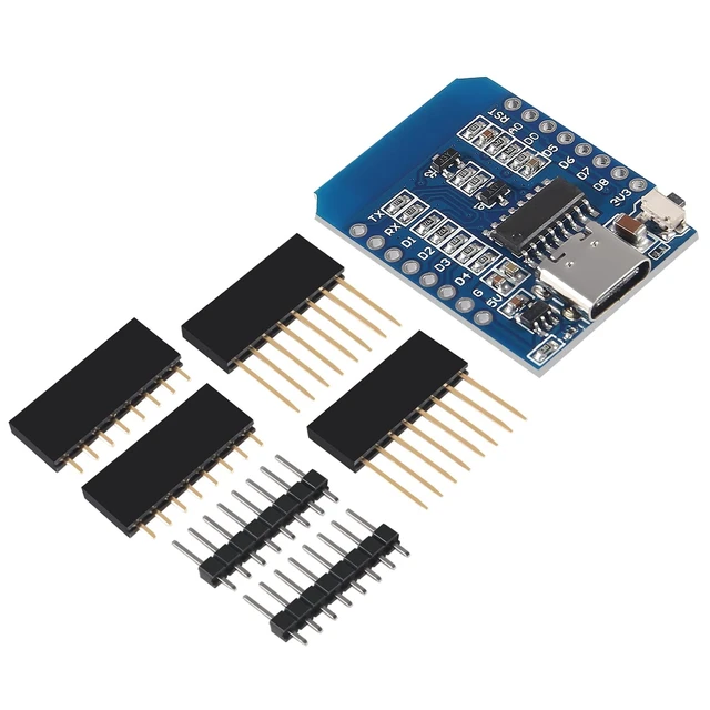 Alt view image 5 of 5 - Type-C ESP8266 ESP-12 ESP-12F NodeMcu Mini D1 Module WeMos Lua 4M Bytes WLAN WiFi Internet Development Board Base on ESP8266 ESP-12F for Arduino,Compatible with WeMos D1 Mini (10pcs Type-C)
