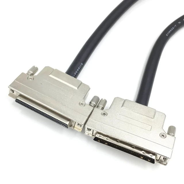Alt view image 3 of 5 - RIKYJIC SCSI 68-Pin Male to Female Extension Cable HPDB68 Data Line 1M Length