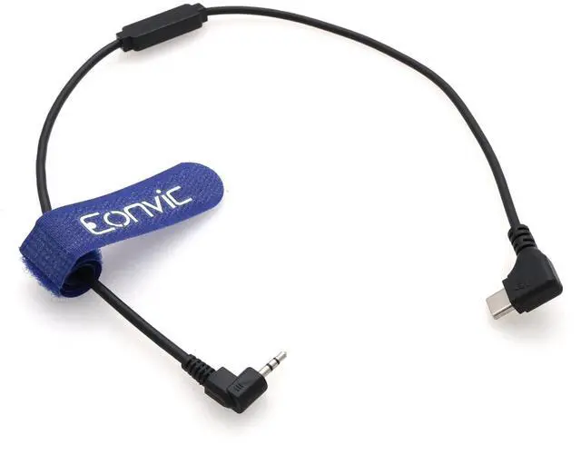 Main image of Eonvic USB-C Right Angle to 2.5mm LANC Right Angle Run/Stop Cable for DJI RS2 RS3 Sony FS5 FS7 FX6 FX9 Camera
