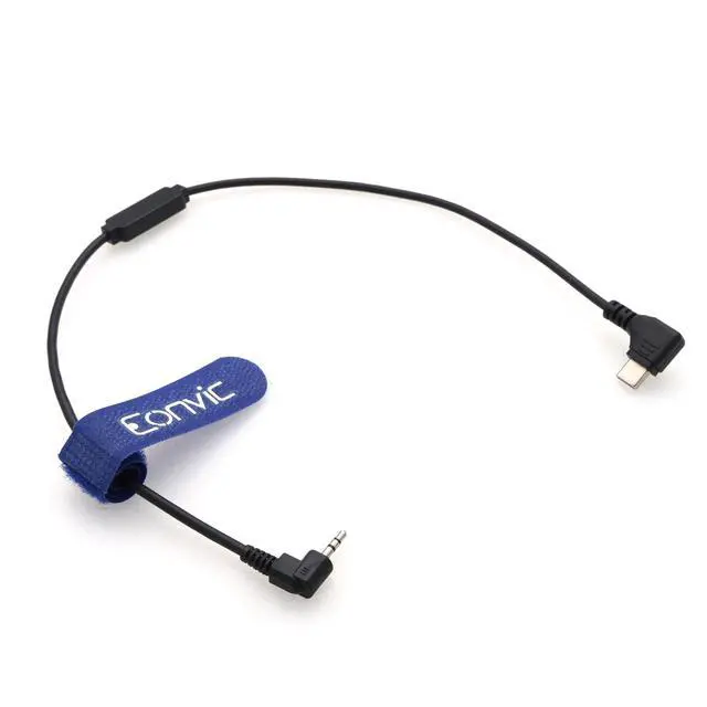 Alt view image 3 of 5 - Eonvic USB-C Right Angle to 2.5mm LANC Right Angle Run/Stop Cable for DJI RS2 RS3 Sony FS5 FS7 FX6 FX9 Camera