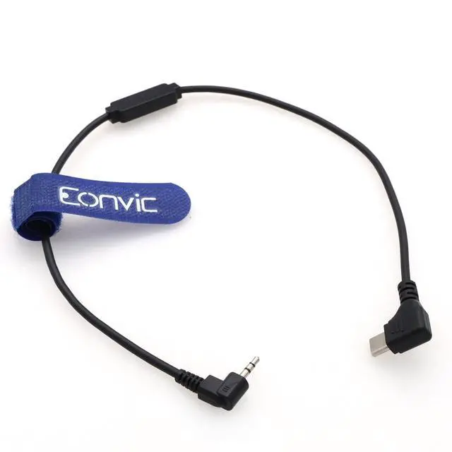 Alt view image 4 of 5 - Eonvic USB-C Right Angle to 2.5mm LANC Right Angle Run/Stop Cable for DJI RS2 RS3 Sony FS5 FS7 FX6 FX9 Camera
