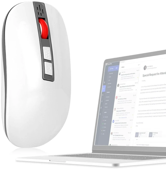 Main image of CLANMOU AI Mouse, AI Voice & Audio Recorder, AI Real-Time Transcription, Translation & Summarization, Ergonomic Presenter Remote, for Office Remote Work High-Performance Device