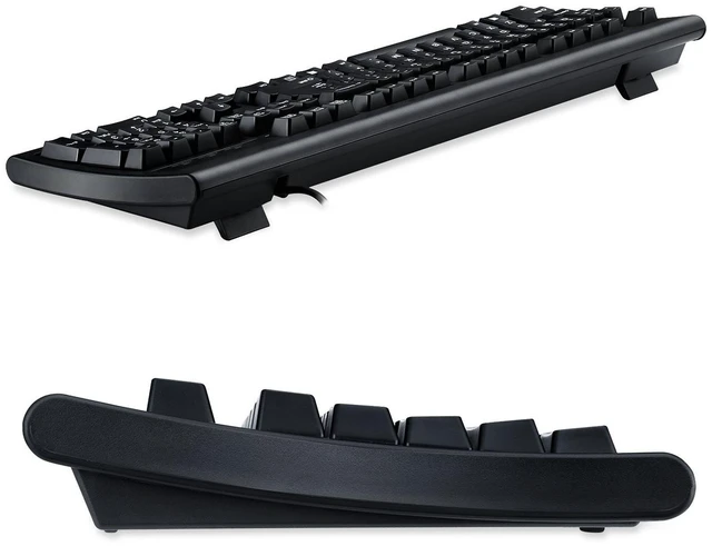 Alt view image 3 of 5 - Perixx Periboard-106, Wired Performance Full Size Keyboard, Curve Ergonomic Keys, Black, US English Layout (11204)