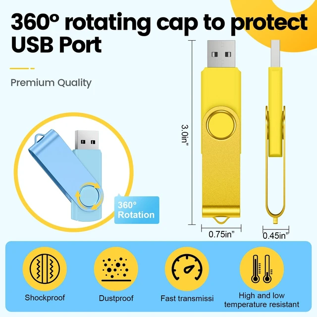 Alt view image 5 of 5 - Kepmem 64GB Flash Drive 10 Pack Thumb Drive High Capacity 64 GB USB
