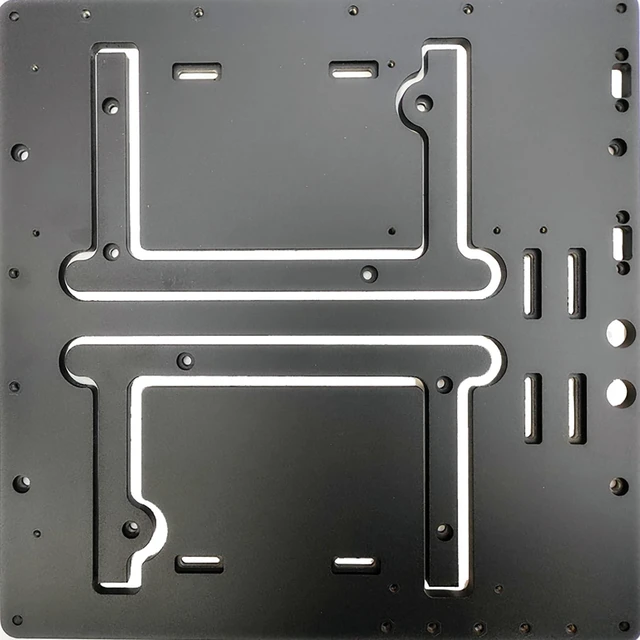 Alt view image 2 of 5 - Open Air Frame Computer Case PC Test Bench Aluminum Computer Cases Shell, Support Installation of Water Cooling Devices Compatible with ITX/MATX/ATX Motherboards(ATX Motherboard)