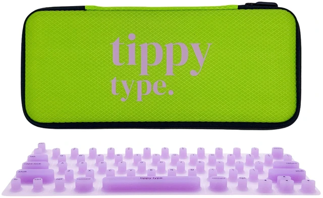 Main image of TIPPY TYPE Raised Laptop Keyboard Cover for Long Nails (Violet Haze)