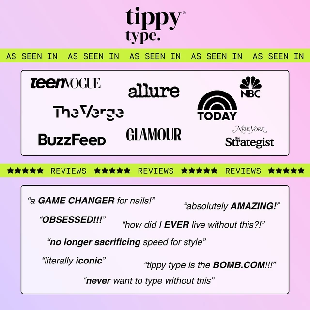 Alt view image 3 of 5 - TIPPY TYPE Raised Laptop Keyboard Cover for Long Nails (Violet Haze)