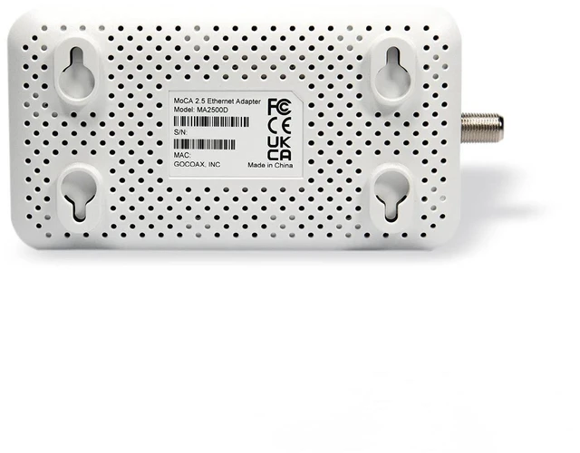Alt view image 5 of 5 - goCoax MoCA 2.5 Adapter with 2.5GbE Ethernet Port ^^ MA2500D Ethernet Over Coax for Gaming & 4K Streaming ^^ 2.5Gbps, Plug and Play ^^ for Homes with Coaxial Cable Wiring - Requires 2+ Adapters (White