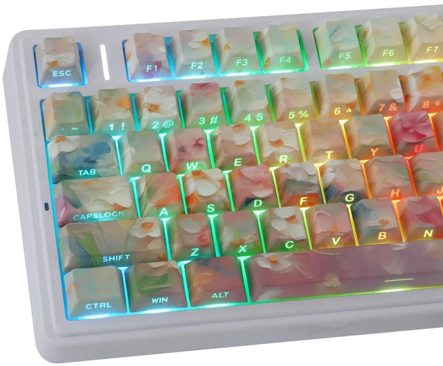 Main image of JOMKIZ PBT Keycaps Cherry Profile Shine Through, 133 Keys Dye-Sublimation