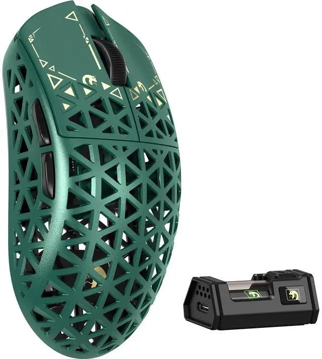 Main image of MAMBASNAKE M5 Ultra Carbon Fiber 8KHz Wireless Gaming Mouse,PAW3950MAX Sensor 42K DPI,39g Superlight Tri-Mode 2.4GHz/BT/Wired Computer Mice,Web Driver Support,for Win/Mac/FPS/MOBA/Esports-Green