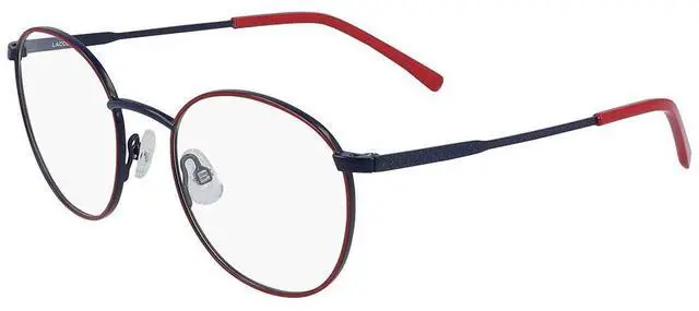 Alt view image 3 of 4 - NEW KIDS LACOSTE L3108 615 Red & Dark Blue Eyeglasses 45/18/130 w/Lacoste Case