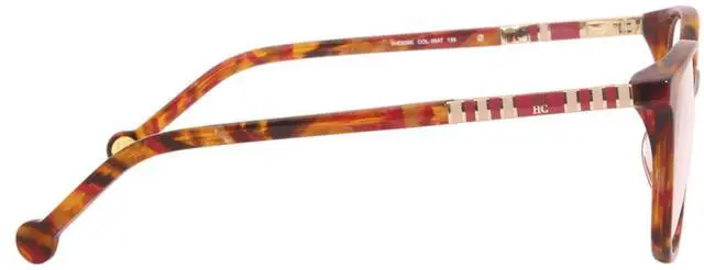 Alt view image 4 of 5 - CAROLINA HERRERA-VHE839K 09AT Oval Eyeglasses Red Tortoise