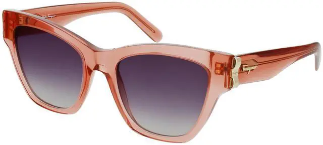 Alt view image 2 of 5 - SALVATORE FERRAGAMO-SF1010S 643 Cateye Sunglasses Antique Rose Gray Blue Gradient