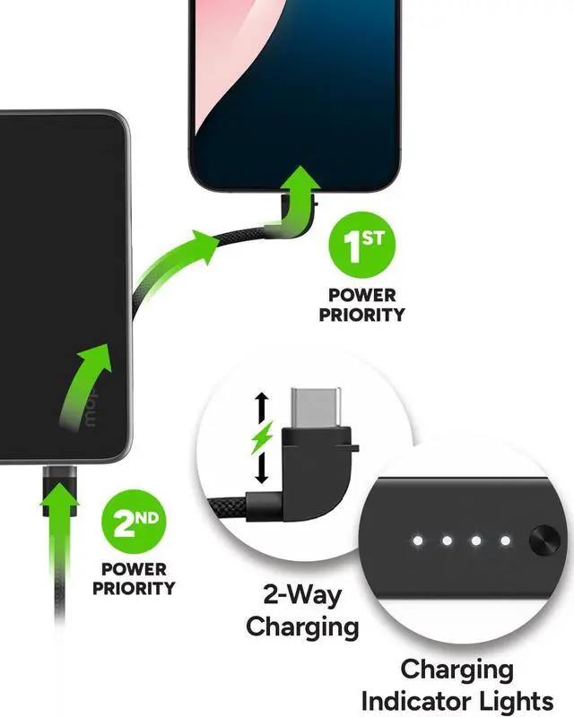 Alt view image 4 of 6 - Mophie Powerstation Plus Mini 5,000mAh Power Bank - Has Integrated USB-C Cable, Fast Charging for Smartphones, Tablets, and iPhone 15 & 16