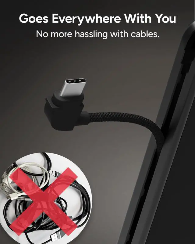 Alt view image 6 of 6 - Mophie Powerstation Plus Mini 5,000mAh Power Bank - Has Integrated USB-C Cable, Fast Charging for Smartphones, Tablets, and iPhone 15 & 16