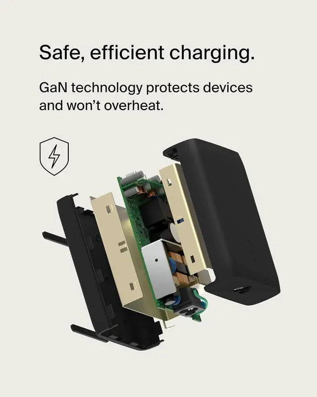 Alt view image 5 of 7 - Belkin BoostCharge Pro 4-Port USB-C GaN Wall Charger, 200W Multi-Port Charger USB-C PD 3.1 Fast Charge + 5ft Power Cord - MacBook, iPhone 16, iPad, Galaxy S25, Google Pixel, Nintendo Switch 2 - Black