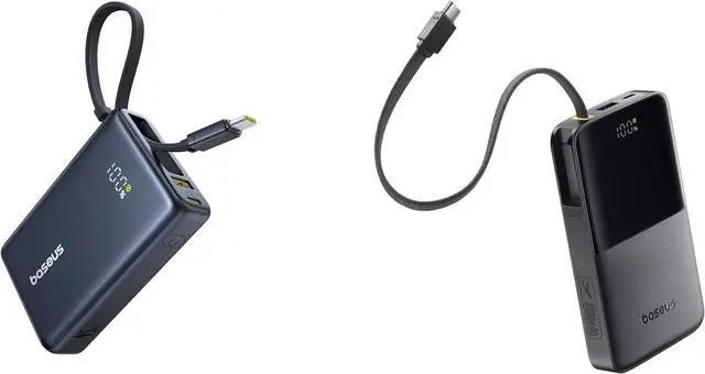 Main image of Baseus Picogo 10000mAh 45W 3-Output Portable Charger with Built-in USB-C Cable 22.5W PD Fast Charging 10000mAh Power Bank Built-in Braided USB C Cable