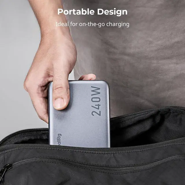 Alt view image 6 of 7 - 240W USB-C Charger, 4-Port PD3.1 GaN Fast Charger for MacBook Pro/Air PPS Wall Power Adapter iPad, V-Mount Battery, NP-F970 Laptop, Camera - 4751 by DT