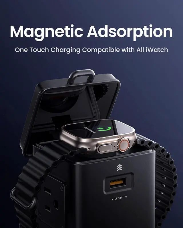 Alt view image 3 of 7 - PISEN 8-in-1 Mag-Safe Charger Stand - 140W Charging Station for Multiple Devices Mag-Safe Stand Magnetic Qi2 Wireless Charger for iPhone 16/15/14/13/12 Series, Magnetic Charger for Apple Watch