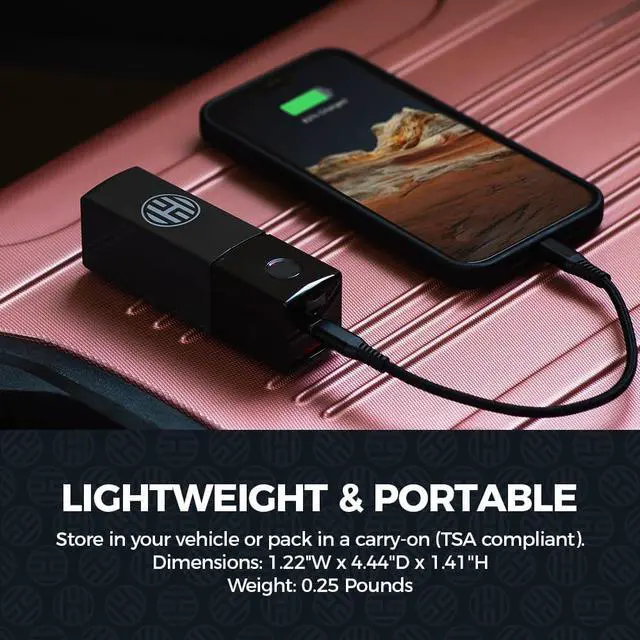 Alt view image 5 of 6 - Halo RapidPack 5000AC Wall Charger Power Bank | Portable Charger, Built in AC Plug, USB & USB-C Fast Charging for Multiple Devices, Compact Design, TSA Air Travel Approved  Aqua