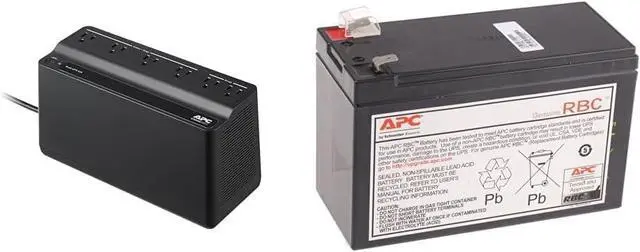 Main image of APC UPS Battery Backup Surge Protector, 425VA Backup Battery Power Supply, BE425M & UPS Battery Replacement, APCRBC110, for APC UPS Models BE550G, BE550MC