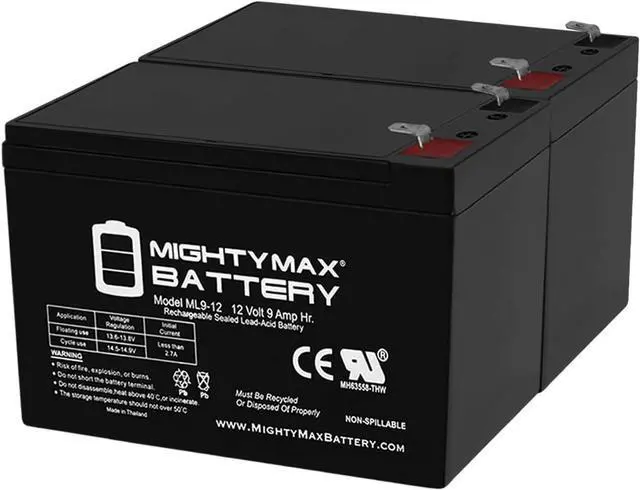 Main image of Mighty Max Battery 12V 9Ah SLA Replacement Battery for APC BackUps RS 1500VA - 2 Pack