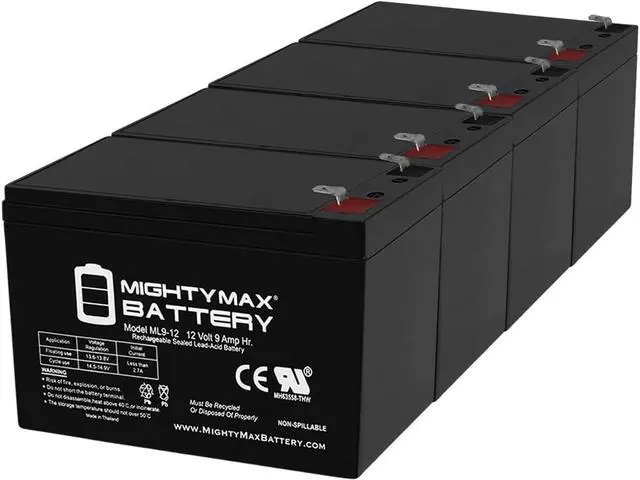 Main image of Mighty Max Battery 12V 9Ah SLA Replacement Battery for APC BackUPS BX1500G - 4 Pack