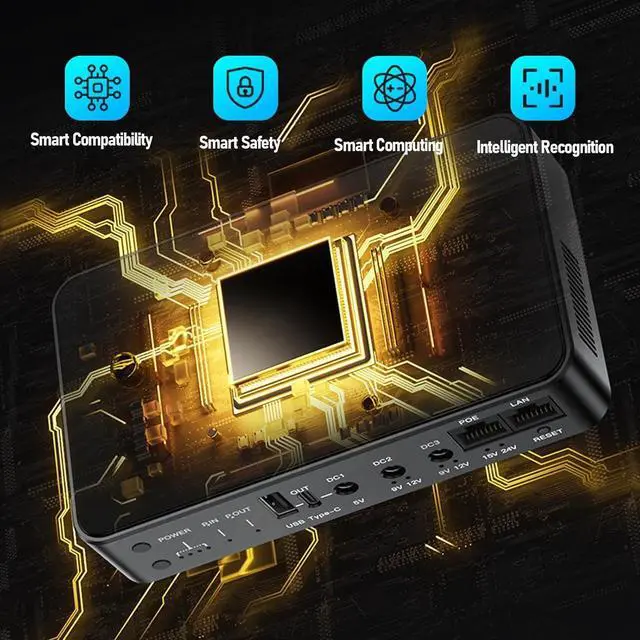 Alt view image 7 of 7 - UPS Battery Backup Power Supply 10400mAh Emergency Power System for Security Cameras Routers with Multiple Output Options15V 24V USB 5V 9V 12V (US Plug)