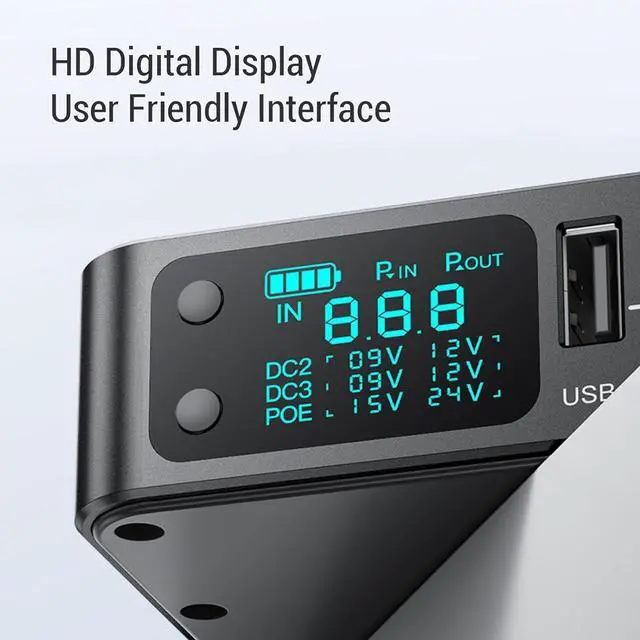 Alt view image 7 of 7 - Mini UPS Battery Backup Uninterruptible Power Supply with DC 5V 9V 12V Output 18000mAh UPS for Router Camera Monitoring USB Type C Backup Power Supply (US Plug)