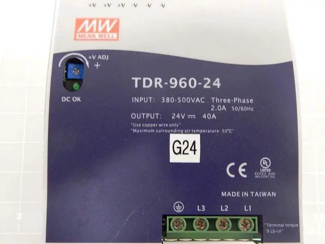 Alt view image 4 of 4 - Mean Well TDR-960-24 Power Supply T69740