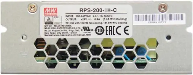 Alt view image 3 of 5 - Mean Well RPS 200W 11.7A Medical Type Switching Power Supply Single Output Closed Type RPS-200-12-C Power Supply Driver Converter Transformer with LED Power Indicator